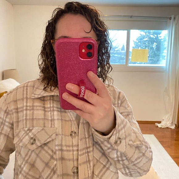 Gentle fawn leighton plaid shirt jacket shacket (pebble plaid) - Picture 3 of 4